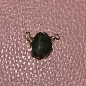 Green Jade wire wrapped pendant